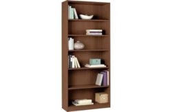 HOME Maine Tall and Wide Extra Deep Bookcase - Walnut Effect